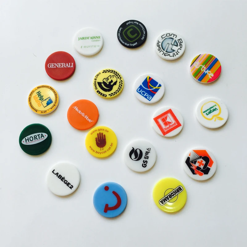 Трафаретная печать на заказ пластиковая маркерная монета