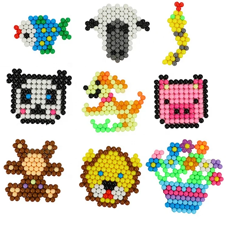 Diy Cartoon Animal Sex Plastic Fuse Beads Kit Chain Animal Intelligent Toys Beads Set Kids for Children