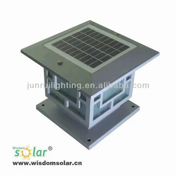 
New Multifunctional Garden Decoration Solar Post Light, Solar Fence Post Pillar Light with Glass Lampshade Series 