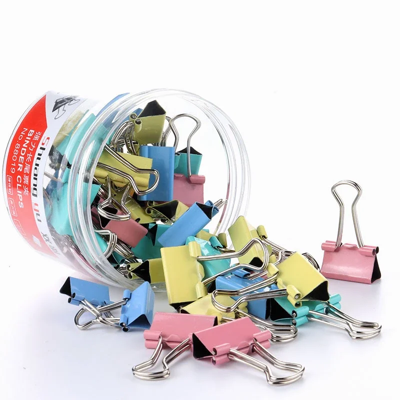 1.25-inch Metal Colorful Notes Letter Paper Clip Office Supplies Binding Securing Clip