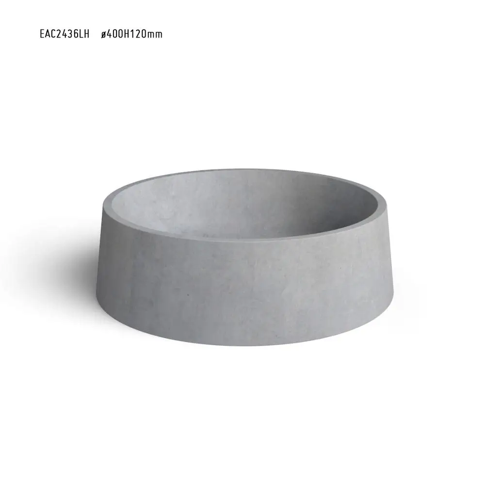 Raw Gray Concrete Hand Washing Sink for Bathroom