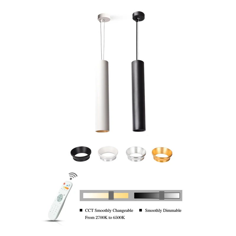 
12W remote controlled ceiling down light dimmable suspended surface downlight with CCT changing 