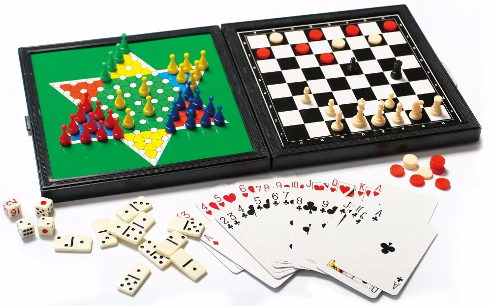 Indoor Sports 7 In 1 Game Set Plastic Chess Games Box For Entertainment