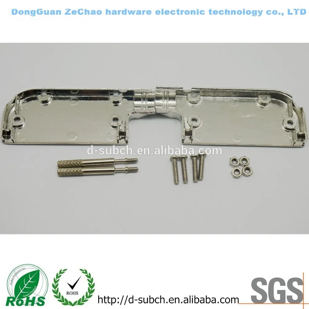 Hood assembly connector 37 pin. right angel steel, nickel plating