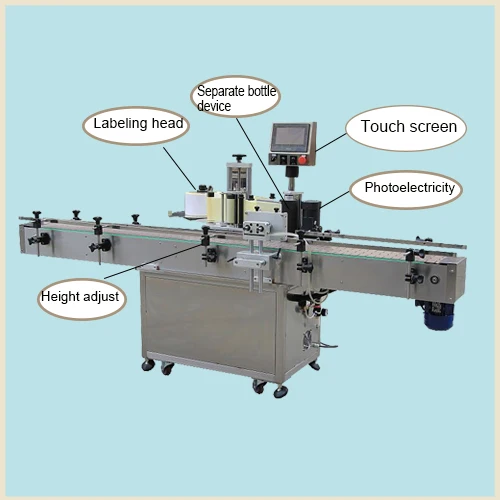 YM515 factory high precision automatic round bottle can jar food labeling machine labeler