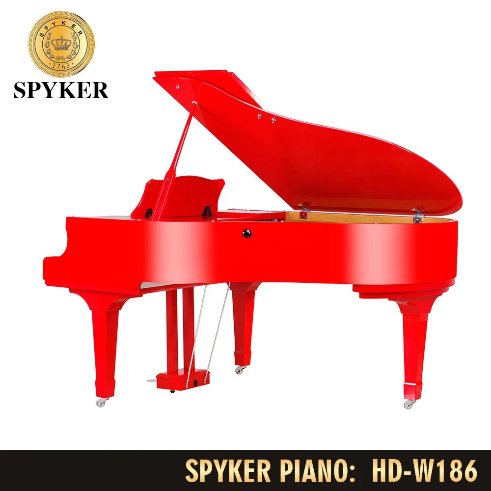High Quality Self-playing Grand Digital Piano, Cheap Player Piano, Smart Piano Wholesale HD-W186 Red Polish
