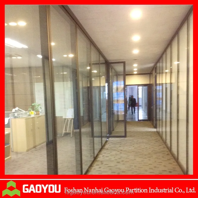 Office glass modular partition aluminum frame glass soundproof partition for office room cheap price with better quality