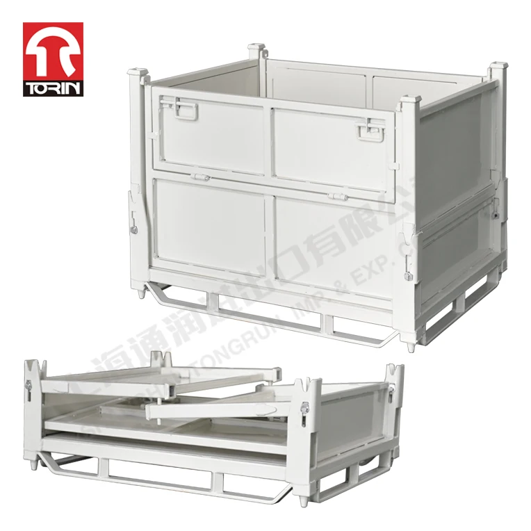 Torin LK20 Folding half door metal cage wire mesh container metal pallet