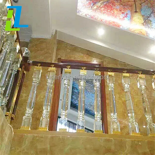 clear acrylic staircase pillar baluster handrail for decoration