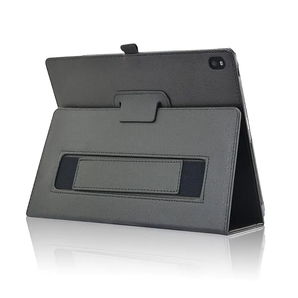 
New Arrival, Folio Protective PU Leather Tablet Case Cover for Lenovo Tab 4 10 Plus 2017 with Wake Sleep Feature, Black 