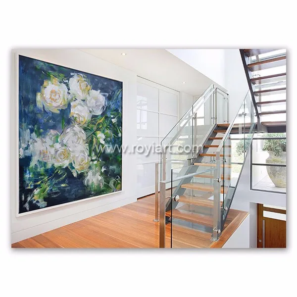 Original abstract canvas art impressionist landscape flower oil painting