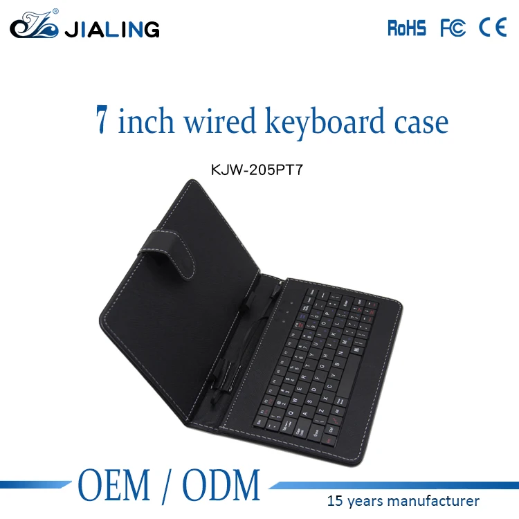 
new arrival 80 keys black universal 7 inch tablet case with keyboard tablet stand case 