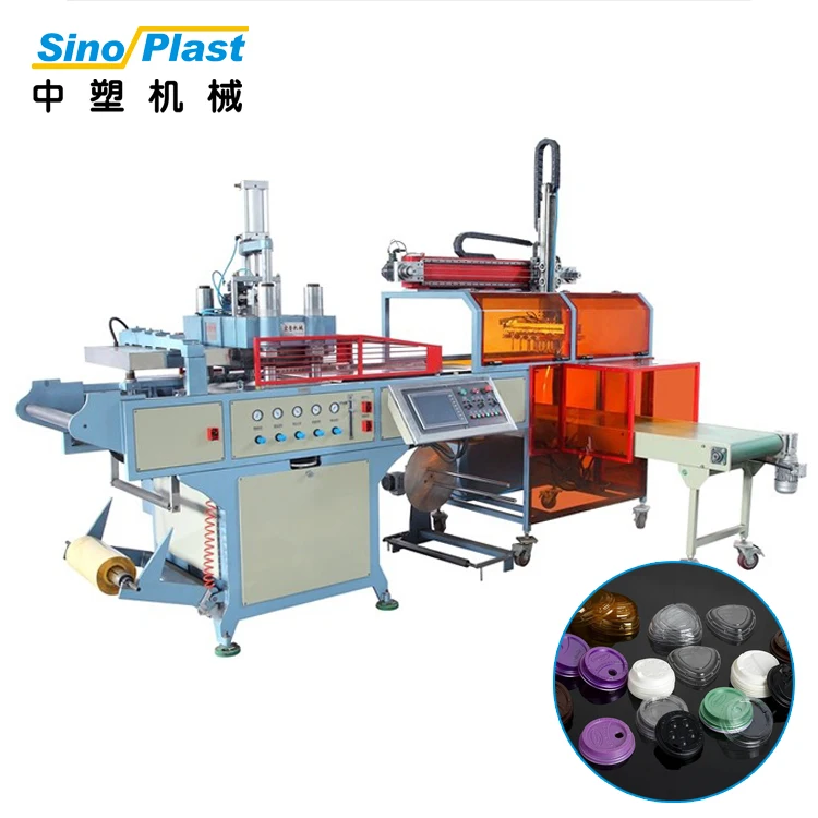 Автоматическая машина для термоформовки крышек стаканов для йогурта и воды