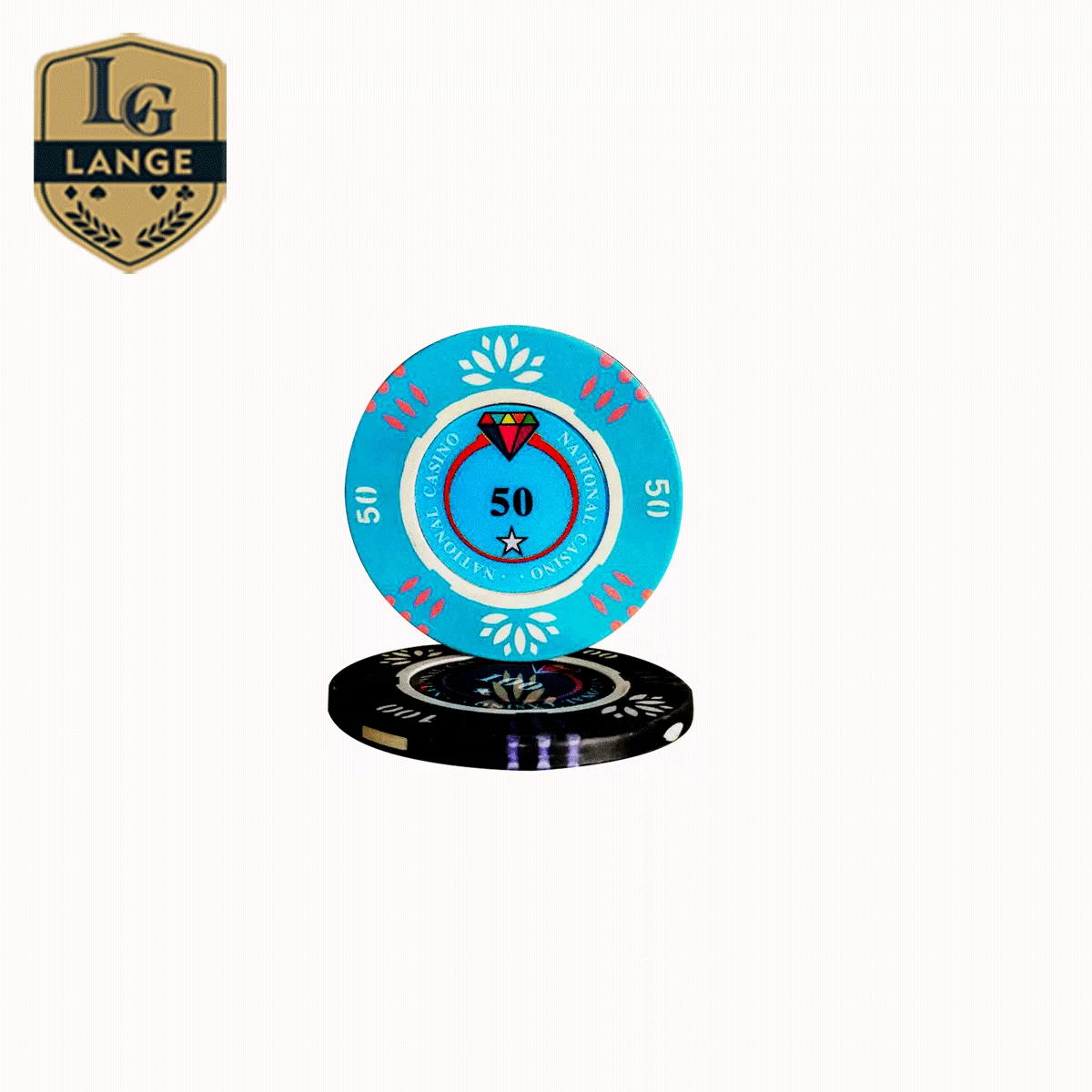 40mm Clay Material Magnetic Poker Chips Casino Standard Game Poker Chip