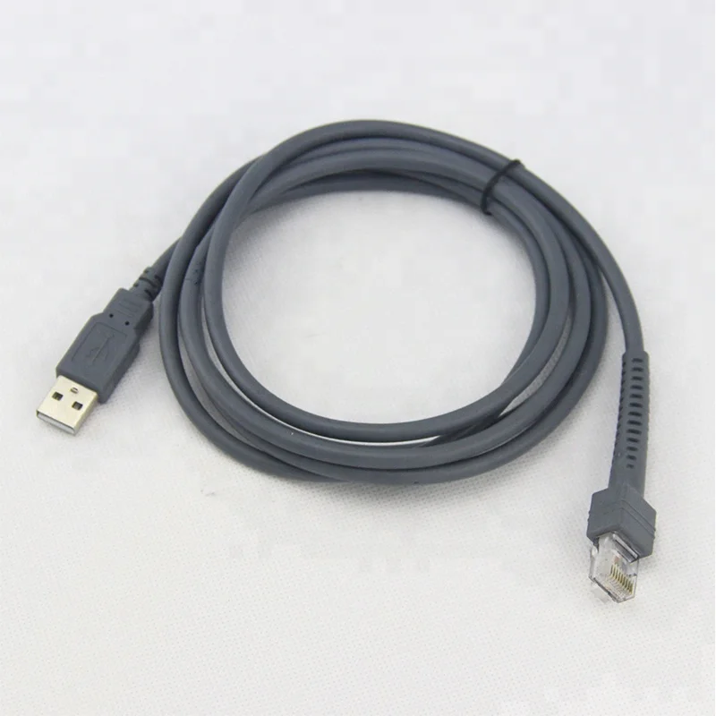 Hand held Barcode Scanner Cable USB to RJ50 cable