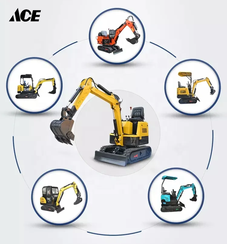 0.8T 1.0T 1.6T  CHEAPEST PRICE CE best rubber tire mini excavators