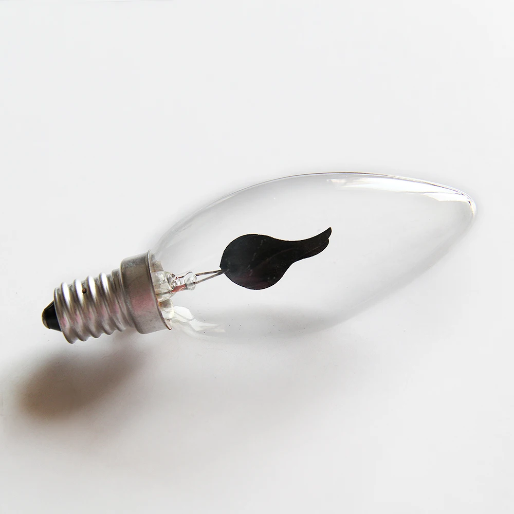 C35 220V clear cover incandescence led flickering flame light bulb