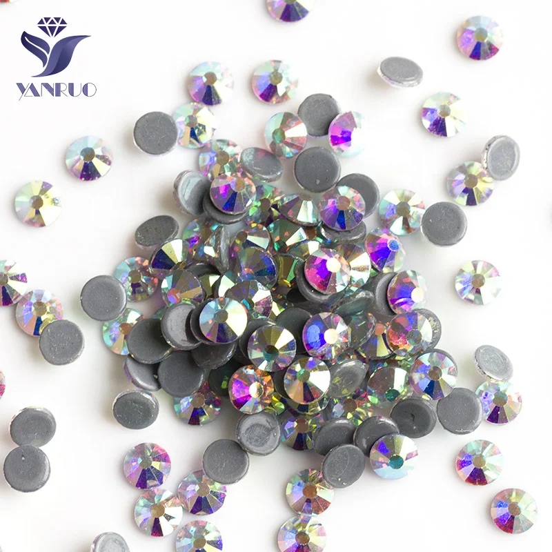 Factory Wholesale   Hotfix Rhinestones Crystal SS4-SS20-SS50  Glass Crystal AB Clear Strass For Dresses