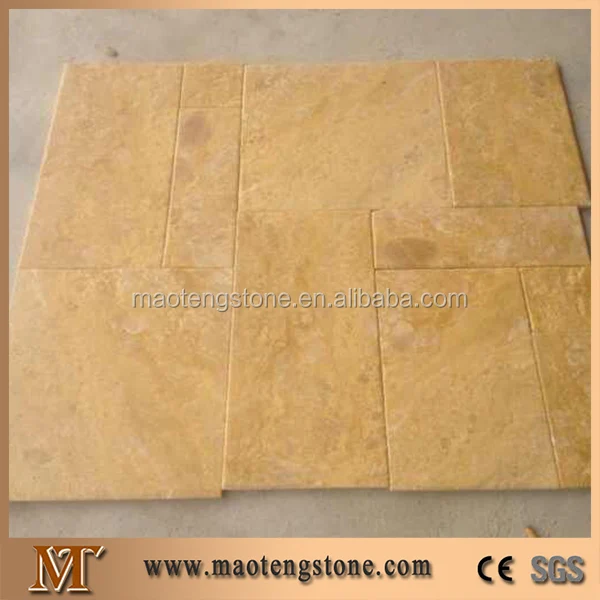 Natural Stone Yellow Color Cut To Size Tile Chinese Limestone