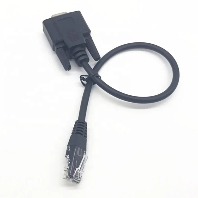 Customized Cables RS232 Serial DB9 female Panel Mount to RJ45 male Cables