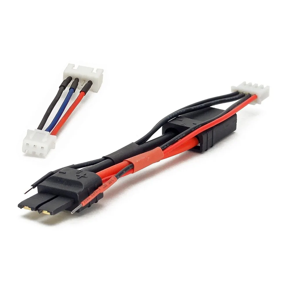 Адаптер зарядного кабеля: Traxxas ID Male Plug w/ 3S Balance Pins to Female JST-XH & 2S