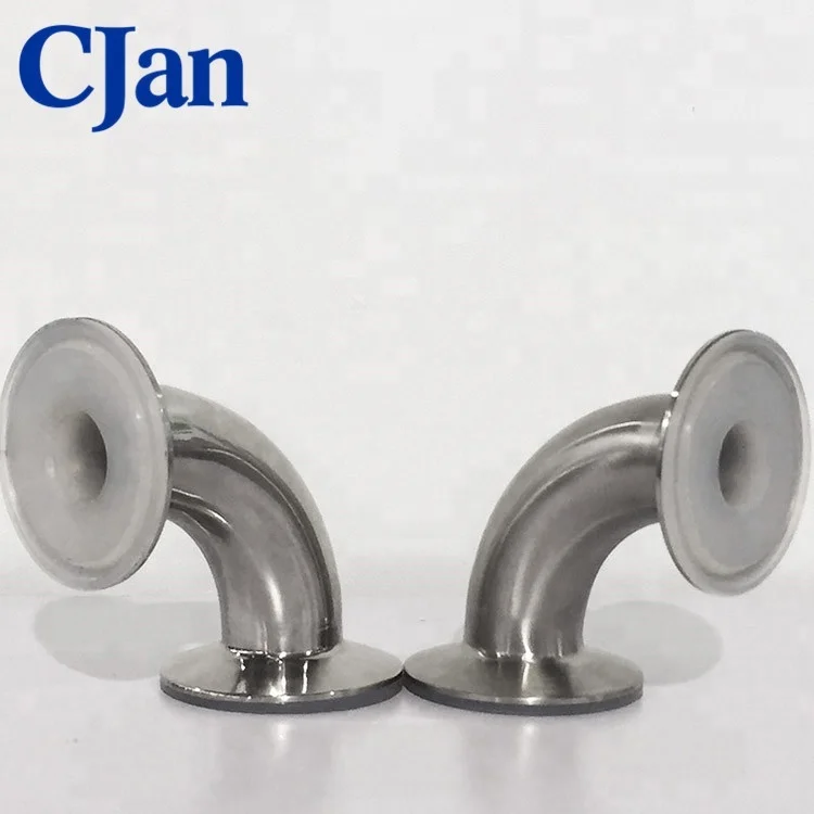 
PFA lined 90 degree elbow with tri-clamp fitting 