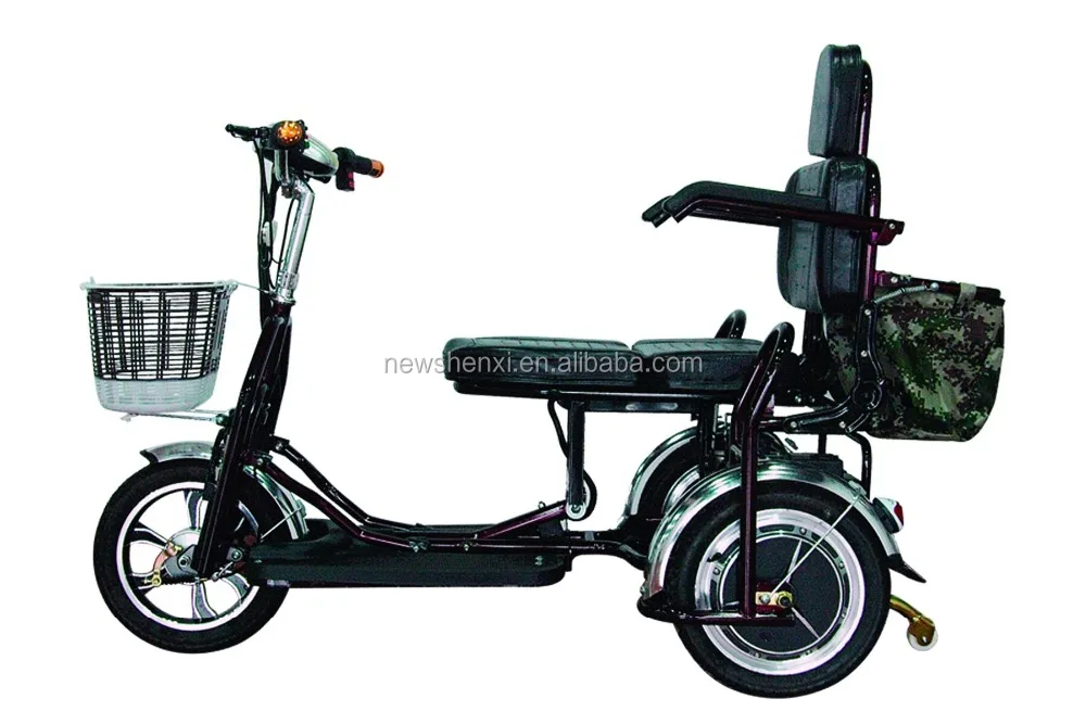 Manufacture Handicapped Electric Folding Tricycle Loading 150kg Brushless Motor Battery 48V
