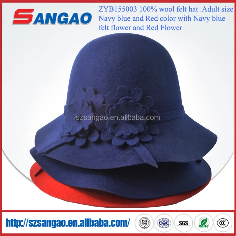 Wholesale Fashion Woman Tibet Felt Hat Cheap Felt Cowboy