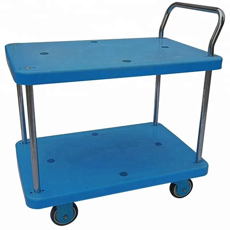 Складной 4 колесный сверхмощный Промышленный платформенная тележка из пластика