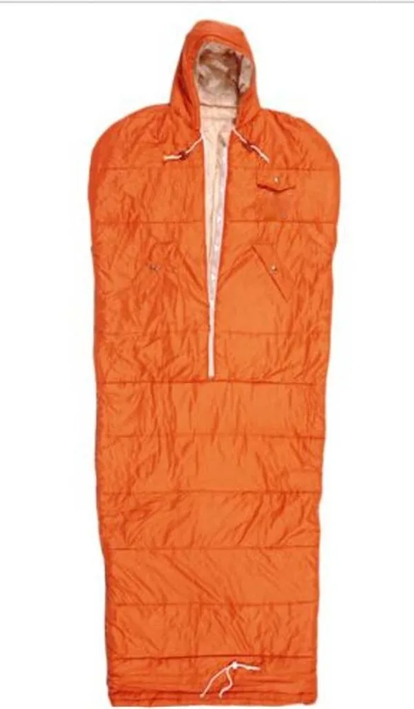 
factory minion wearable camping travel down sleeping bag with waterproof cover 