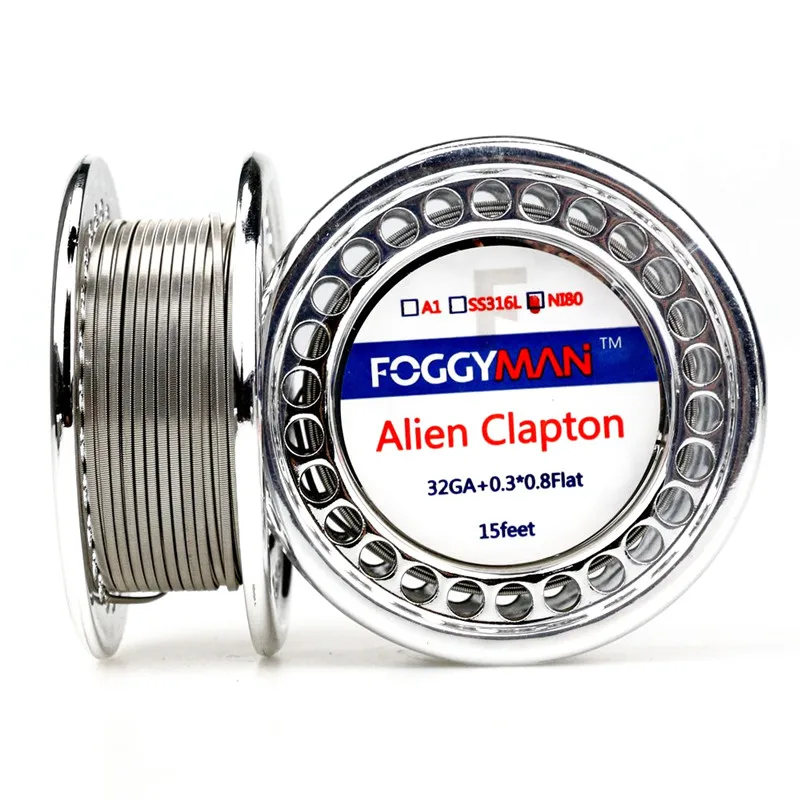 Электронная сигарета Ni80, предварительно обернутая проволока clapton Tiger Twist Hive fused clapton alien clapton, нагревательный провод для атомайзера RDA