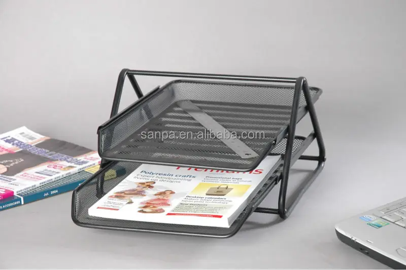 
Metal Mesh 2-tier a4 Document Tray magazine holder 