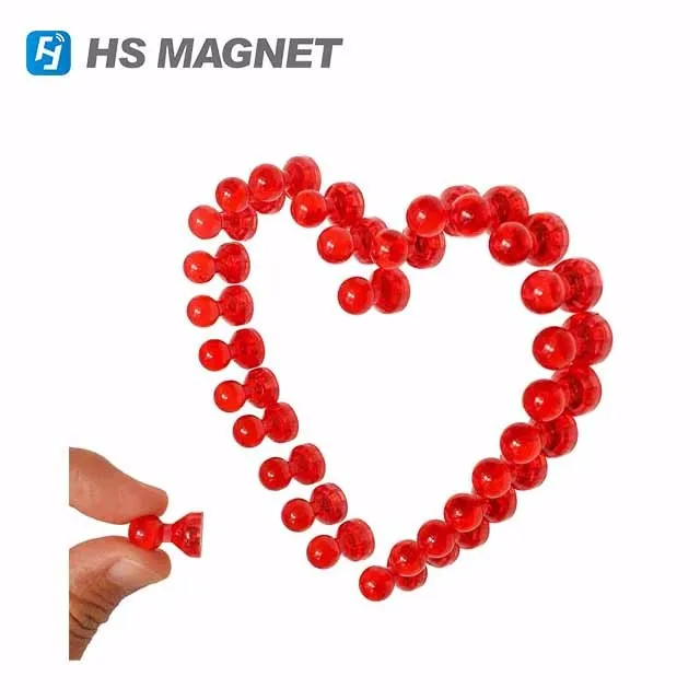 super strong permanent neodymium plastic customized Whiteboard Magnets Push Pins for Refrigerator,School and Office kitchen