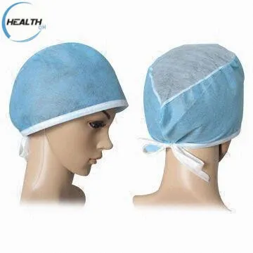 
 Одноразовый нетканый хирургический докторский колпачок с галстуками, машинное изготовление  <span style=