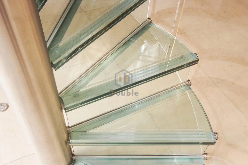 
stainless steel glass spiral staircase helix glass stairs 