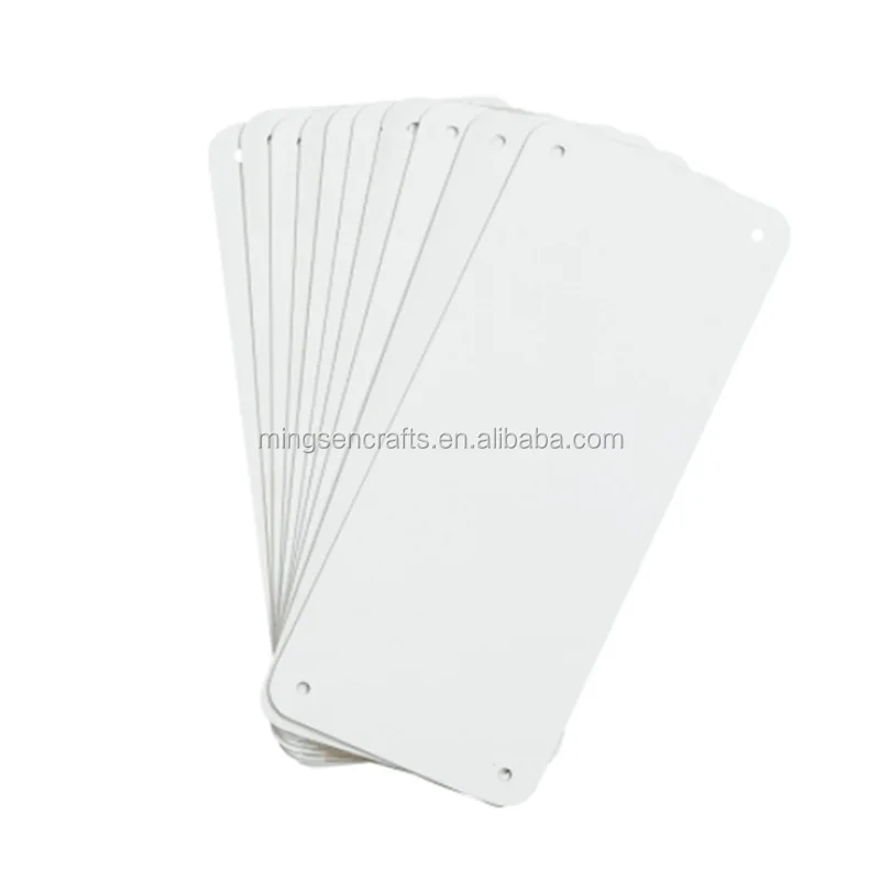 white blank aluminum metal sign