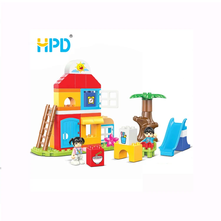 
Baby Toy Train Building Blocks Large Size Construction Plastic Block Toys 