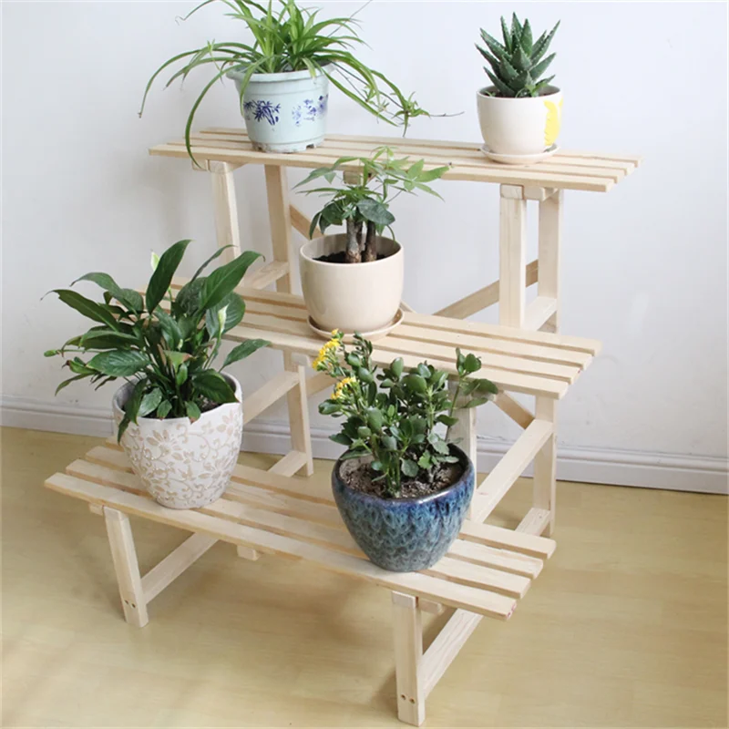 Solid Home Decoration us Corner Garden Plant Stand Multi-Tiered Flower Pots Display Rack Shelf for Patio Balcony Living Room