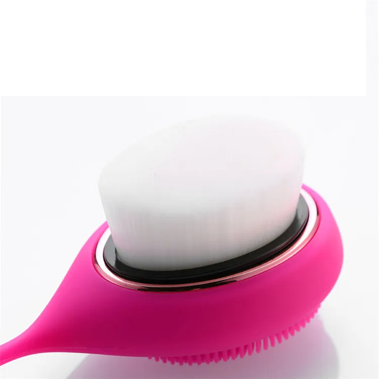 
2 in 1 face ultrasonic machine electric silicone cleansing facial brush 