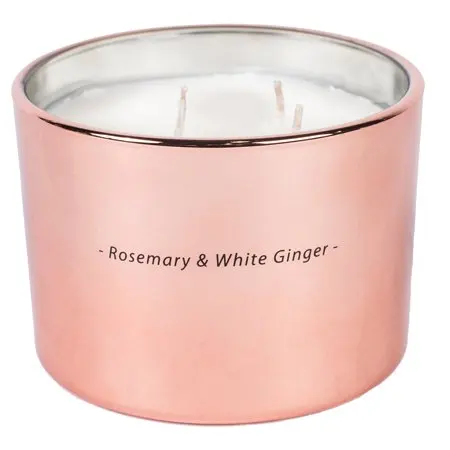 Scented luxury rose gold candle jar with oem logo