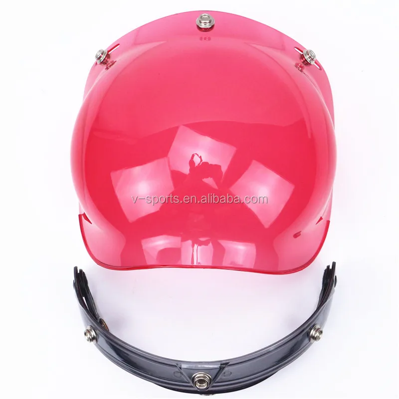 Compatible Motorcycle Bubble Visor 3 pin buckle Motorbike Helmet glass UV 400 Protection visor