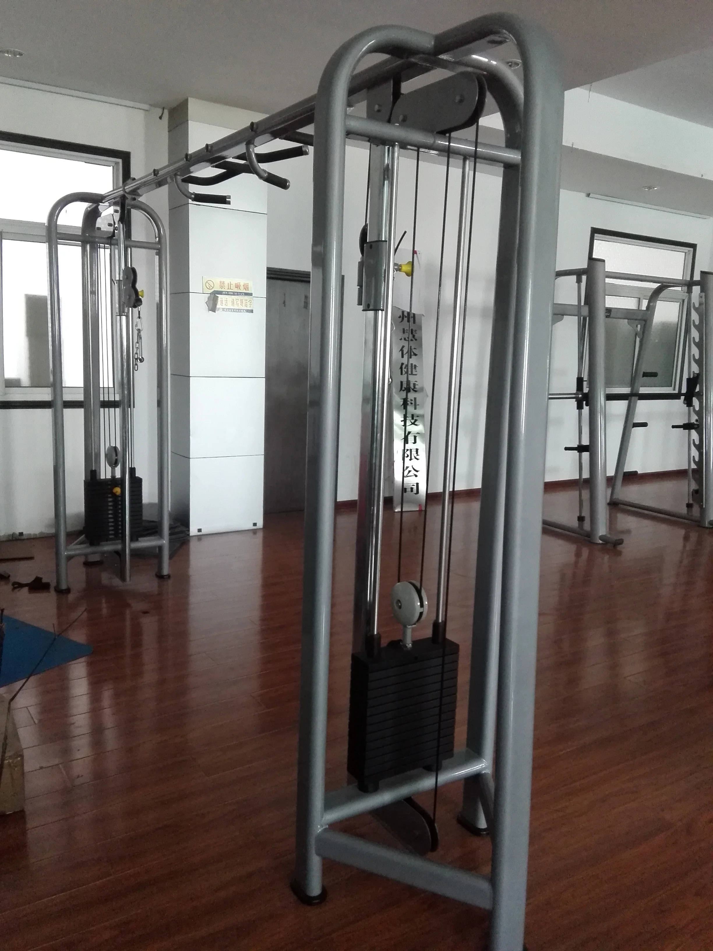 huiti fitness multi function station dual cable cross power rack gym equipment 3 stations