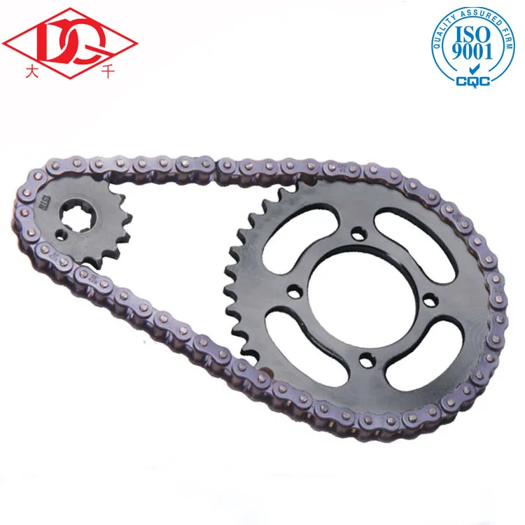Direct manufacture chain sprocket gear set for motorcycle