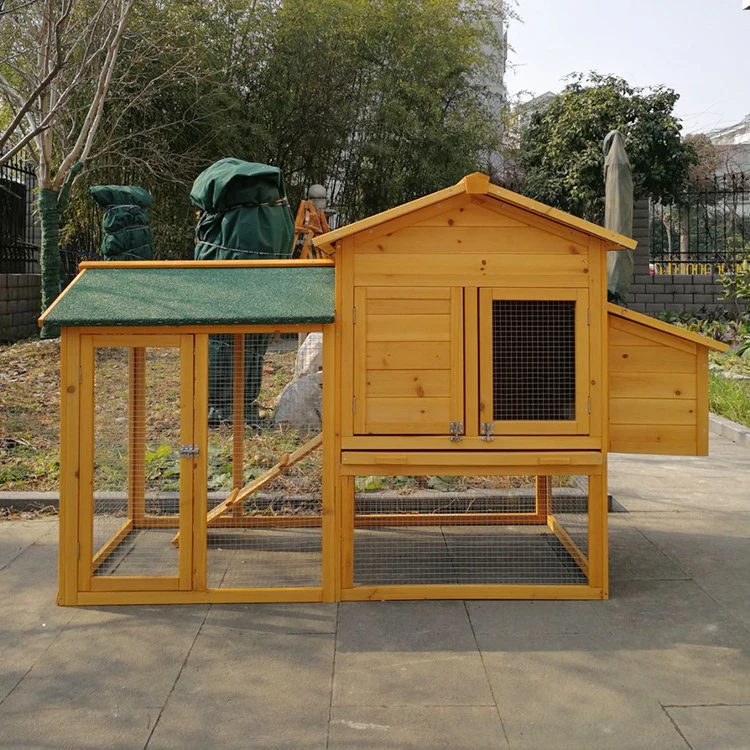 
Hot outdoor leisure real wood rabbit cage wooden chicken coop 