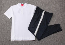 Polyester material newest design 18/19 soccer jersey set paris team polo + set