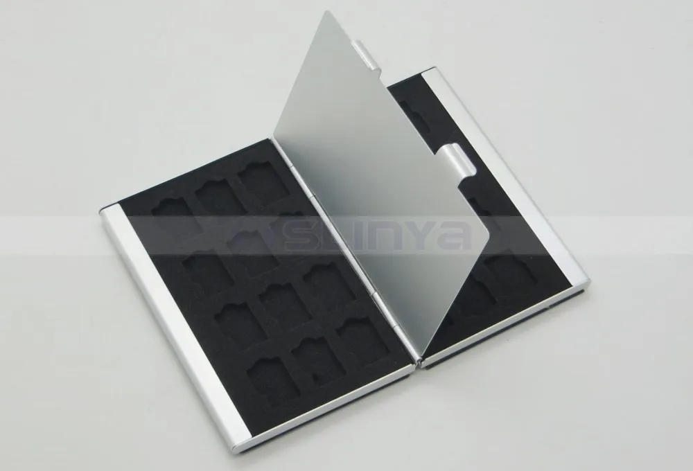 Leather Aluminum EVA 24 Micro SD TF Card Case Memory Card Storage Carrying Case Holder Protector
