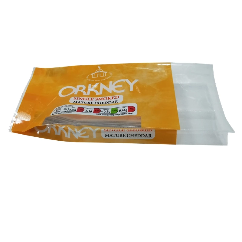 Hot sale food grade sterile organic airtight plastic popcorn snack bag packaging with back central seal