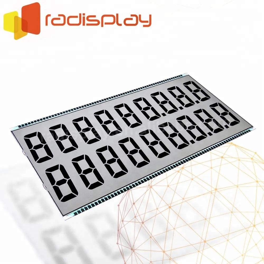 Custom Segment Transflective Fuel dispenser 50-pin Lcd display