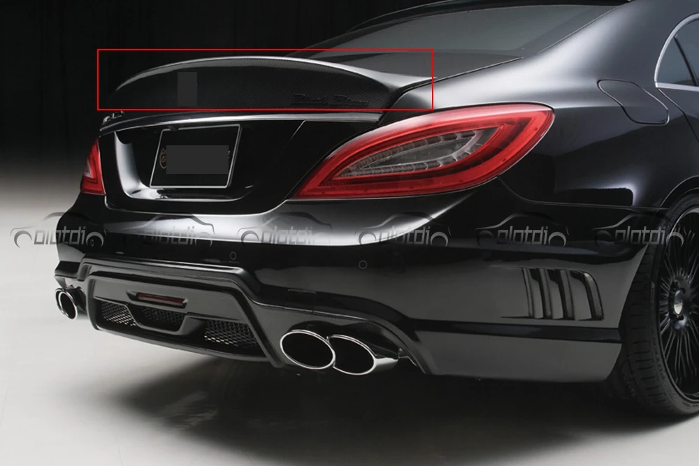 Auto Tuning Parts W Style Rear Wing Carbon Fiber Boot Trunk Lip Spoiler Ducktail for Mercedes Benz W218 CLS
