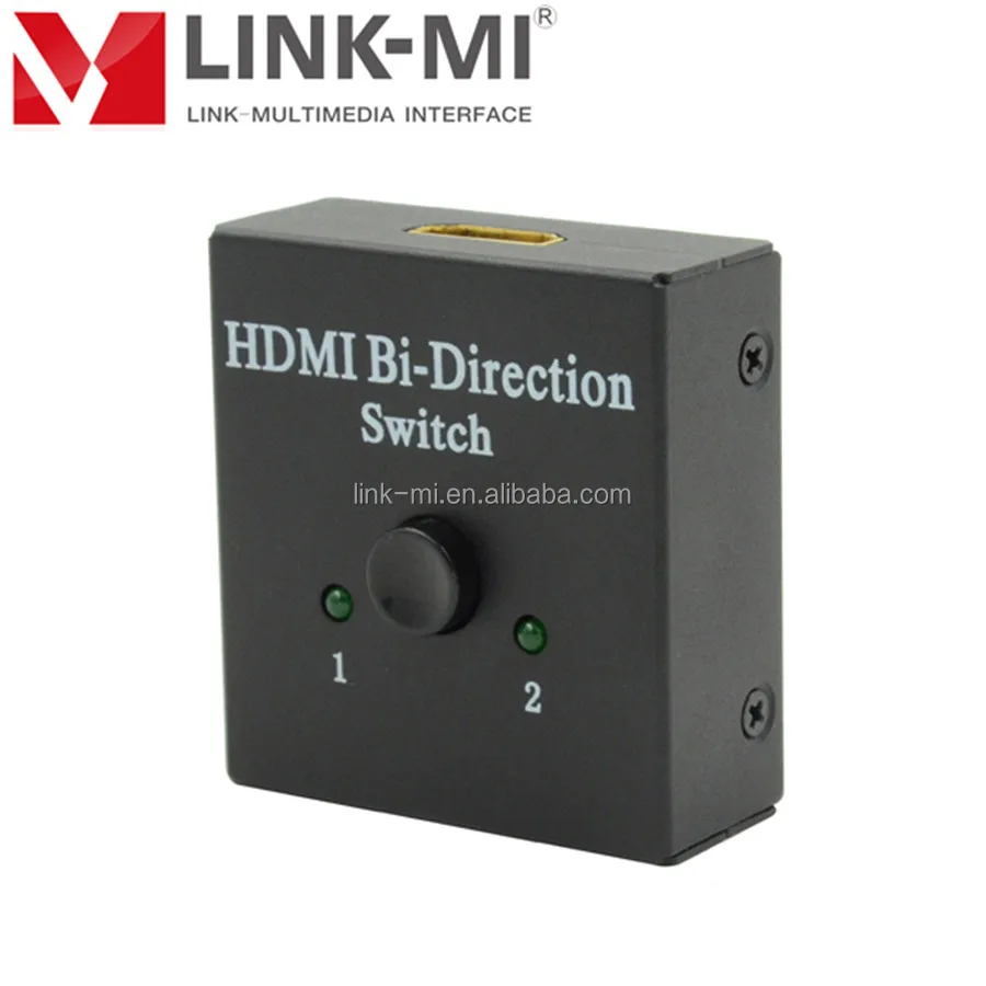 LINK-MI 1x2 HDMI Splitter 2x1 HDMI Switch input/output up to 5 meters AWG26 cable HDMI Bi-direction 3D video Plug & Play